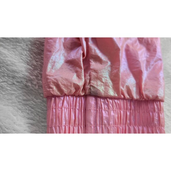 C'est Toi Pink Iridescent Windbreaker Jacket w/ Pockets Women's Small Y2K Sporty - Picture 4 of 12